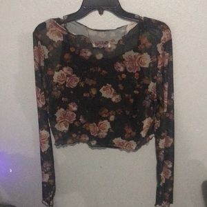 Arizona Jean Crew neck Long Sleeve Too with tank top underneath